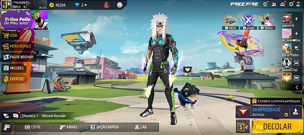 Conta braba logada via Facebook