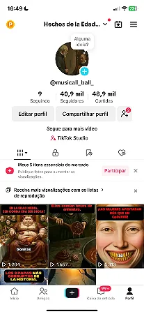 Conta TikTok com 40 mil Seguidores