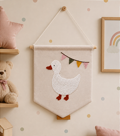 Flâmula Bandeirola Ganso Cute Boho Decoração Infantil