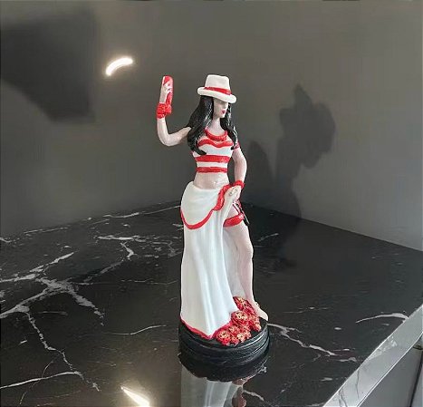 Imagem Orixá Maria Navalha- Cor Branco e Vermelho