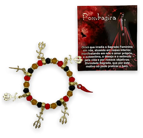Pulseira 7 pingentes- Pombagira