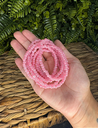 Guia- Miçanga Rosa