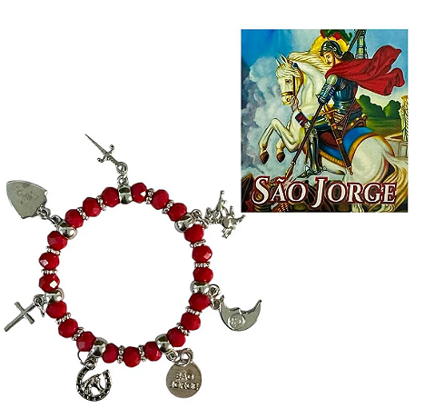 Pulseira 7 pingentes- São Jorge