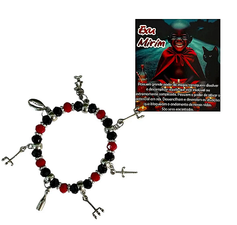 Pulseira 7 pingentes- Exu Mirim