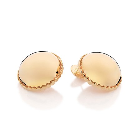 BRINCO BOTÃO MEIA ESFERA BANHADO A OURO 18K  ROMMANEL 527481