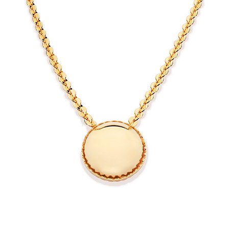GARGANTILHA COM MEIA ESFERA BANHADO A OURO 18K ROMMANEL 532584