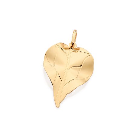 PINGENTE FOLHA ONDULADO BANHADO A OURO 18K ROMMANEL 542939