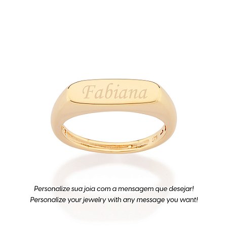 ALIANÇA PERSONALIZÁVEL BANHADO A OURO 18K ROMMANEL 513580