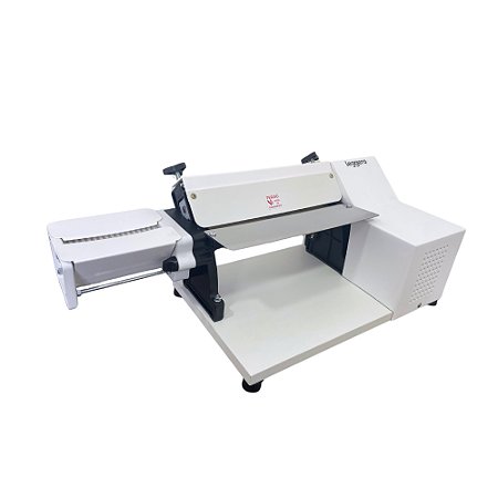 Cilindro Laminador Elétrico 28cm Massas Pão Cortador Talharim Branco Leggero