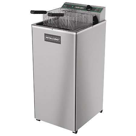 Fritadeira Elétrica Inox Pedestal Óleo Metalcubas 15L FOE 15 P