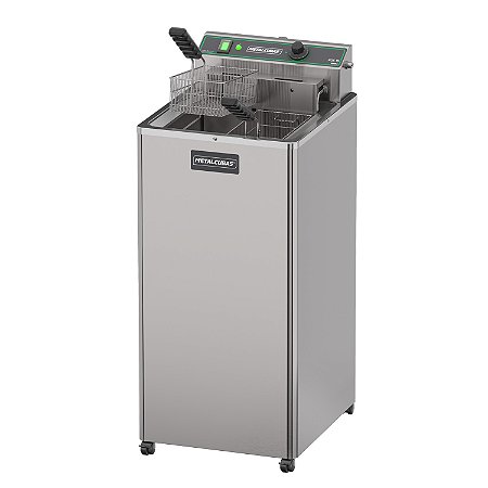 Fritadeira Elétrica Inox Pedestal Óleo Metalcubas 15L FOE 15 P 8000W
