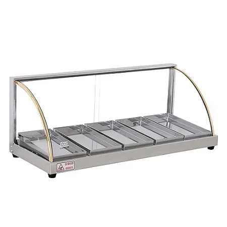 Estufa W Curva Vitrine Para Salgados 5 Bandejas Titã