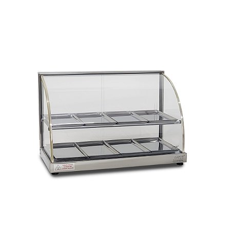 Estufa W Dupla Curva Vitrine Para Salgados 8 Bandejas Titã