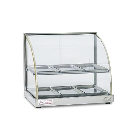 Estufa W Dupla Curva Vitrine Para Salgados 6 Bandejas Titã