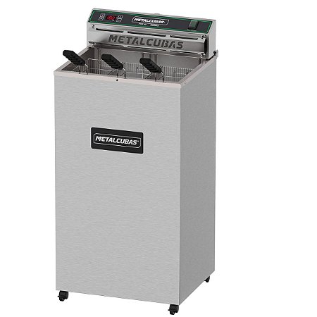 Fritadeira Elétrica Inox Industrial Óleo Metalcubas 18L FOE 18 P 8000W