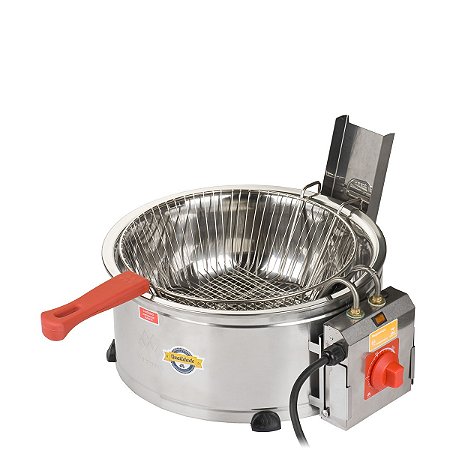 Fritadeira Elétrica Inox Tacho Cuba Inox 7,5 Litros  Marchesoni