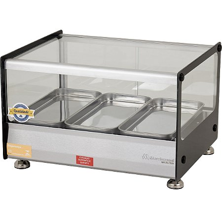 Estufa Ônix Vitrine Para Salgados 3 Bandejas Marchesoni