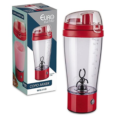 Copo Mixer Coqueteleira Portátil 450ml Shake Whey à Pilha Euro