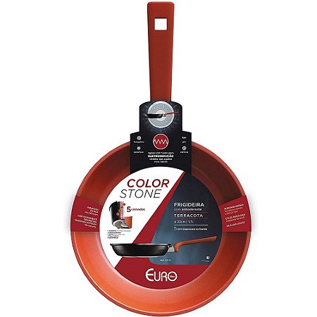 Frigideira Antiaderente Indução ColorStone 1,7L Terracota Euro
