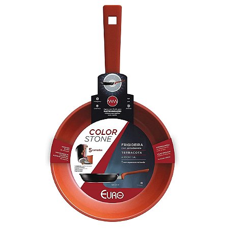 Frigideira Antiaderente Indução ColorStone 1,4L Terracota Euro
