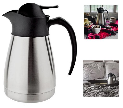 Garrafa Térmica Bule Inox Wave 500ml Invicta c/ Gatilho Café Chá Água