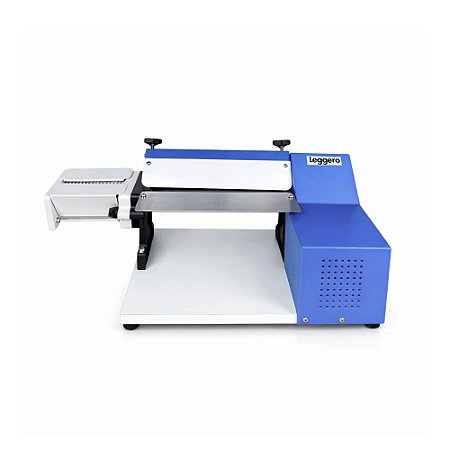 Cilindro Laminador Elétrico 28cm Massas Pão Cortador Talharim Azul Leggero