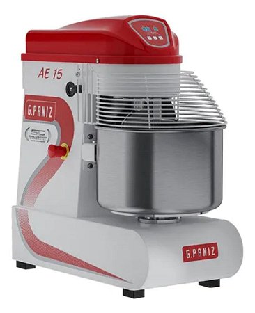 Masseira Industrial G Paniz Amassadeira Espiral AE15 G2 Branca Bacia Inox 3 Velocidades 60Hz
