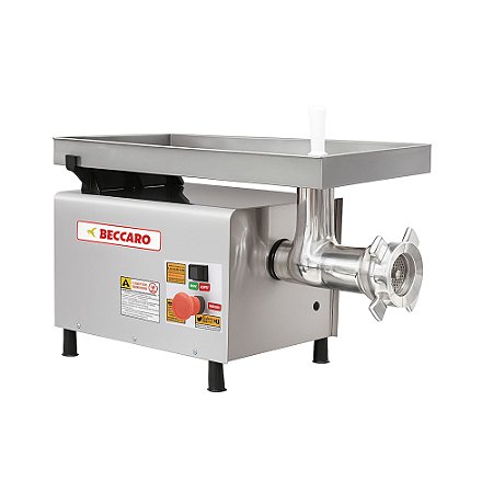 Moedor de Carne Inox PB98IBTN 3CV Trifásico Boca 98 300Kg/h Beccaro
