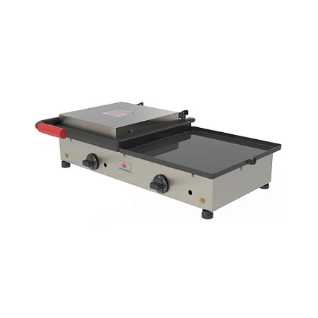 Chapa Grill Elétrica PR-700 E Inox Escovado com Prensa Pão Progás