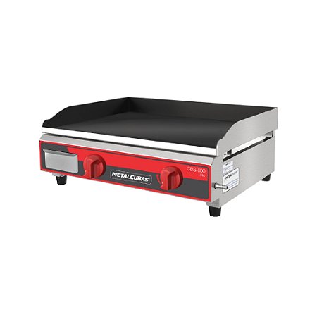 Chapa Bifeteira a Gás CBG 800 Pro Inox 9,5mm Metalcubas