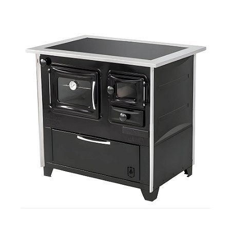 Fogão a Lenha Prime Vitrocerâmico com Forno 40L Inox Hidro