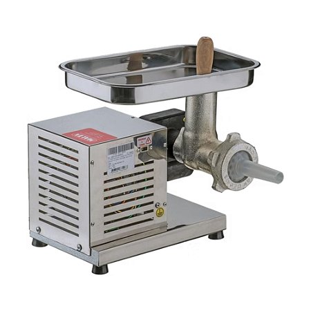 Moedor Elétrico de Carne B8 Inox 1/3cv Disco 6mm Bivolt Malta