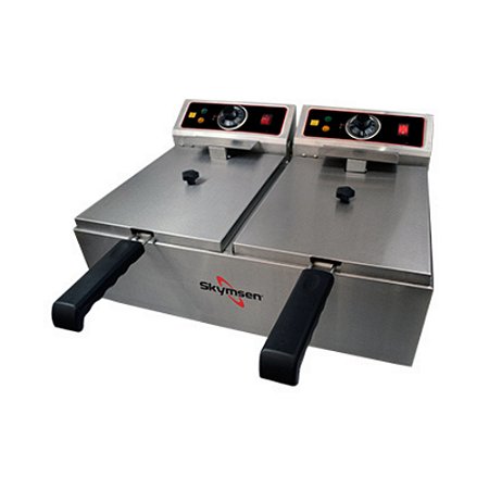 Fritadeira Elétrica 2 Cubas de 5 Litros Inox FED-20-N Skymsen
