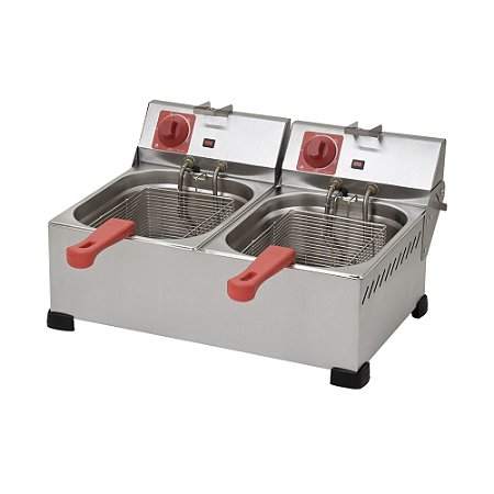 Fritadeira Elétrica Profissional Industrial 12 Litros 2 Cubas Marchesoni