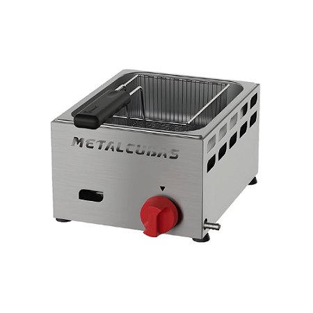 Fritadeira a Gás Baixa Pressão FRCG 3 BP 3 Litros Inox Metalcubas