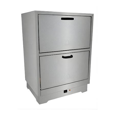 Estufa Aquecedor de Alimentos Elétrica 54 Marmitas Inox Metalmaq