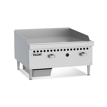 Chapa Bifeteira a Gás GLP Vulcan VCRG24 Profissional Inox 25,4mm 2 Queimadores