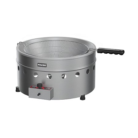 Fritadeira de Tacho a Gás TFRG 3 Litros Inox Alta Pressão Metalcubas