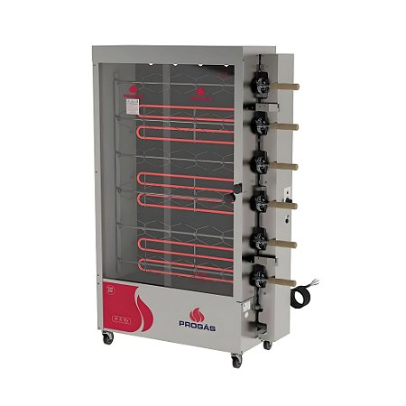 Forno Assador Elétrico Frangueira Industrial PR 631 E Trifásica 30 Frangos Inox Progás