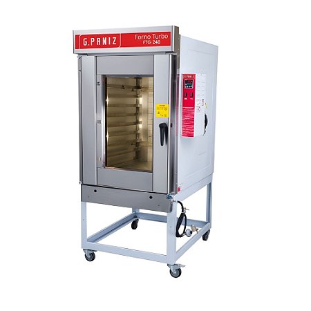 Forno Turbo a Gás para Padaria FTG 240 8 Esteiras Monofásico Epóxi Bivolt G Paniz
