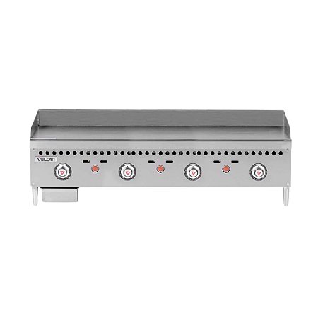 Chapa Bifeteira a Gás GLP Vulcan VCRG48T Profissional Inox 25,4mm 4 Queimadores Controle de Temperatura
