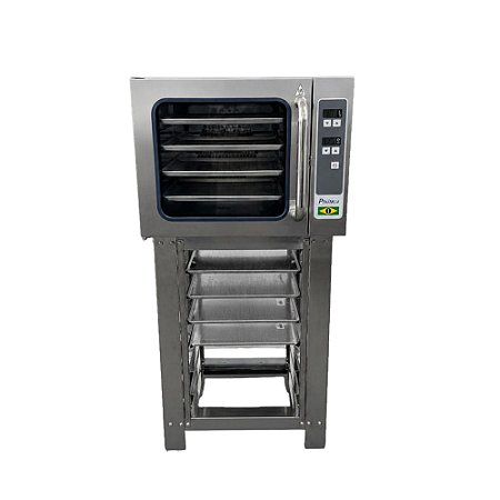 Forno de Convecção Industrial Elétrico Miniconv com Vapor Prática + Base + 8 Formas 35x35
