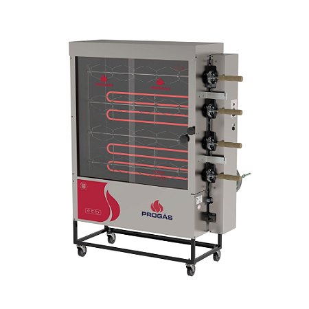 Forno Assador Elétrico Industrial PR 621 E Trifásico 20 Frangos Inox Progás