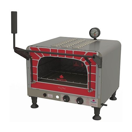 Forno Refratário Guilhotina a Gás Mini Chef PRP 400 G2 46x46 Progás