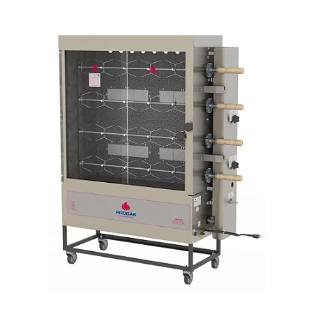 Forno Frangueira Giratória a Gás Industrial PR 621 20 Frangos Inox Progás