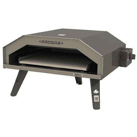 Forno Assador Pizza Pedra Refratária Gás GLP PRUNO40 400°C com Pá Inox Progás