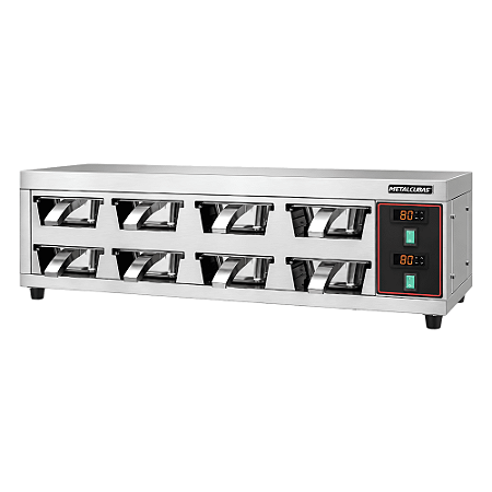 Conservador de Proteína MCP 8 Cubas Encosto Inox 2000W Metalcubas