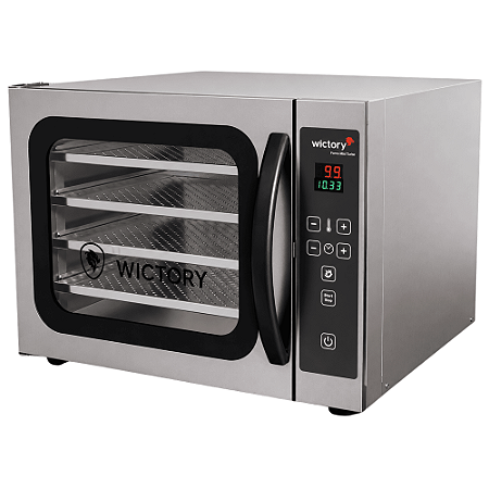Forno Turbo Convector Elétrico Industrial de Convecção WCV-435 4 Assadeiras Pães Com Vapor Wictory