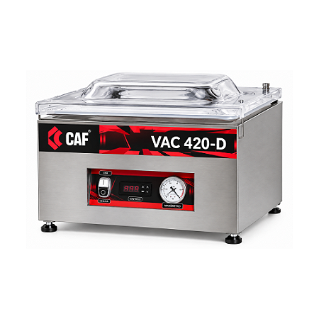 Seladora a Vácuo Industrial Profissional CAF VAC 420-D Inox 1,43 kW