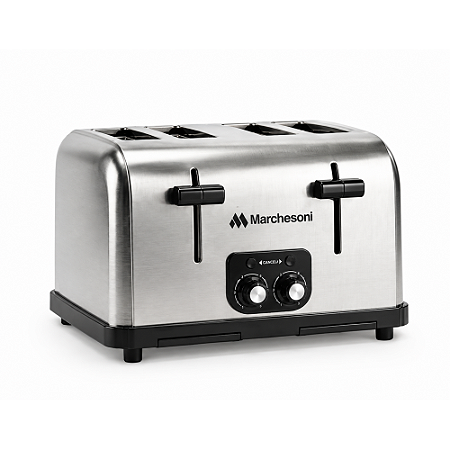 Torradeira Elétrica Profissional 4 Fatias de Pão 6 Níveis 1800W Marchesoni